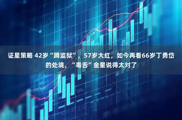 证星策略 42岁“蹲监狱”，57岁大红，如今再看66岁丁勇岱的处境，“毒舌”金星说得太对了
